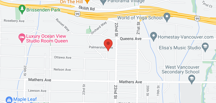 map of 2224 PALMERSTON AVENUE
